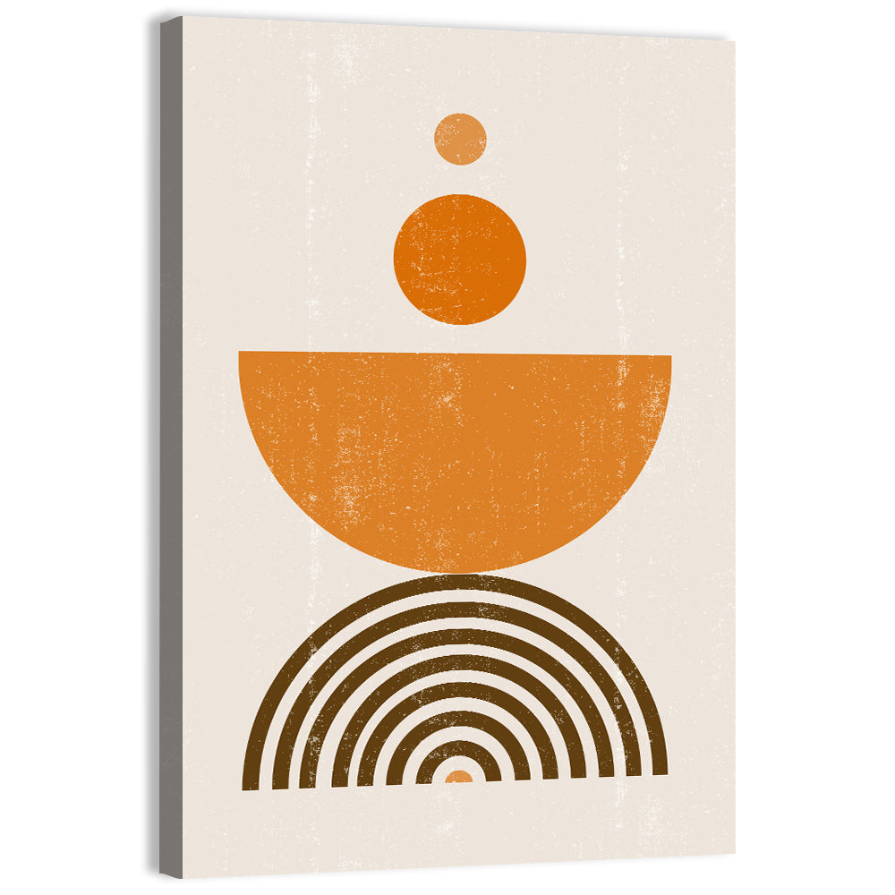 Boho Sun Arches in Orange Wall Art
