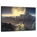 Moonlit Alien City Ruins Wall Art