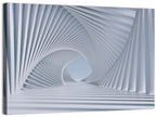 3d White Spiral Tunnel Wall Art