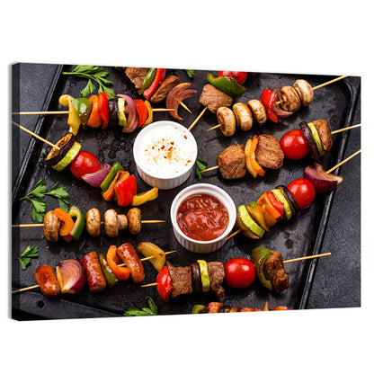 Grilled Kebabs Wall Art