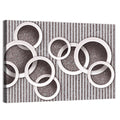 Layered White Circles Wall Art