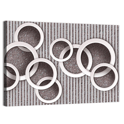 3D Circles Wallpaper Wall Art