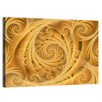 Wispy Gold Spirals Pattern Wall Art