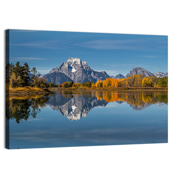 Mount Moran at Oxbow Bend, Wyoming Wall Art as a canvas print