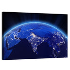 India at Night from Orbit Wall Art