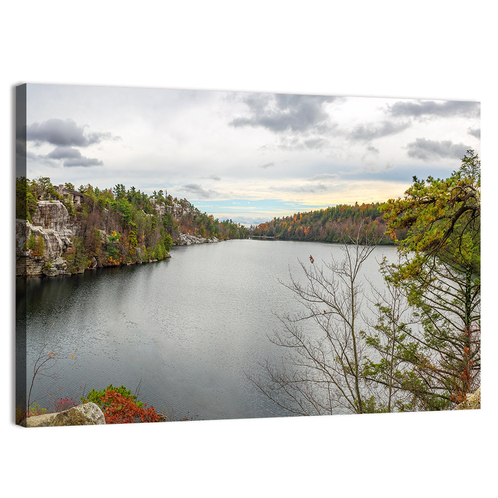 Lake Minnewaska Cliffs Wall Art, canvas print, landscape