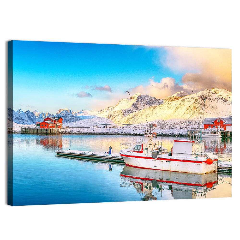 Ramberg Harbor Sunrise Wall Art, canvas print, landscape