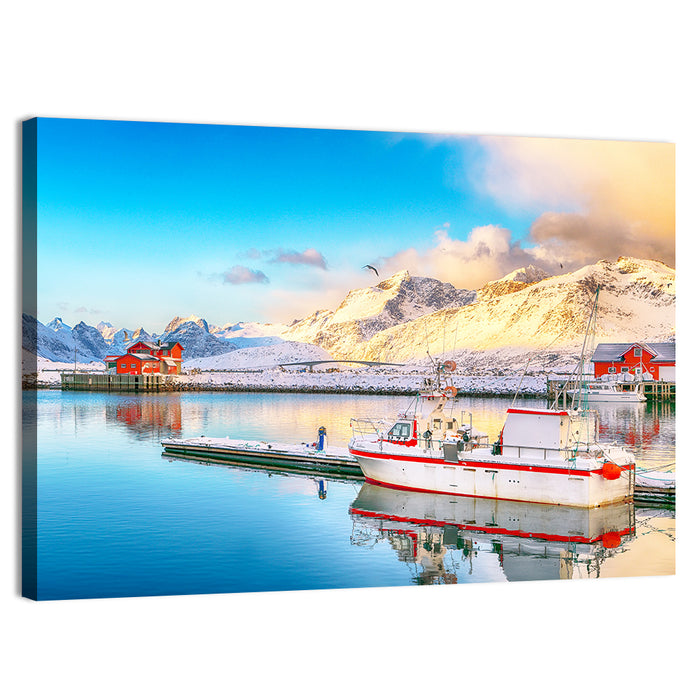 Ramberg Harbor Sunrise Wall Art as a canvas print