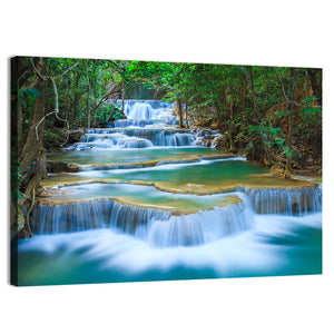 Deep Forest Waterfall In Kanchanaburi Wall Art