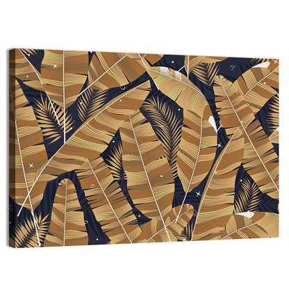 Banana Seamless Leaves Wall Art