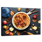 Apple Tart with Blue Teapot Wall Art