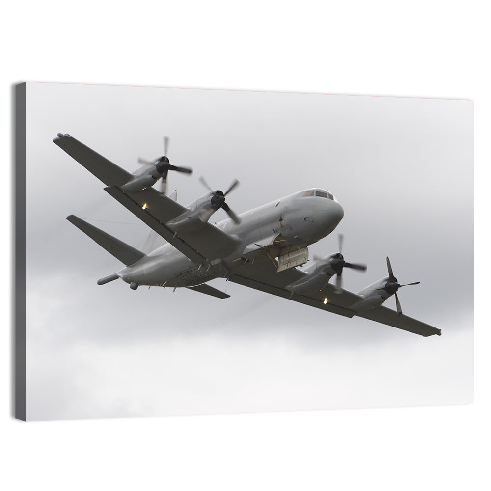 Turboprop Maritime Patrol Aircraft Wall Art, canvas print, landscape