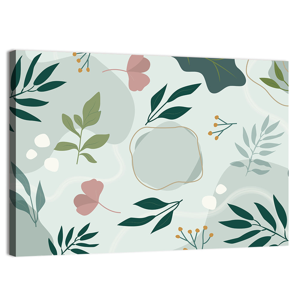 Layered Botanical Abstraction Wall Art
