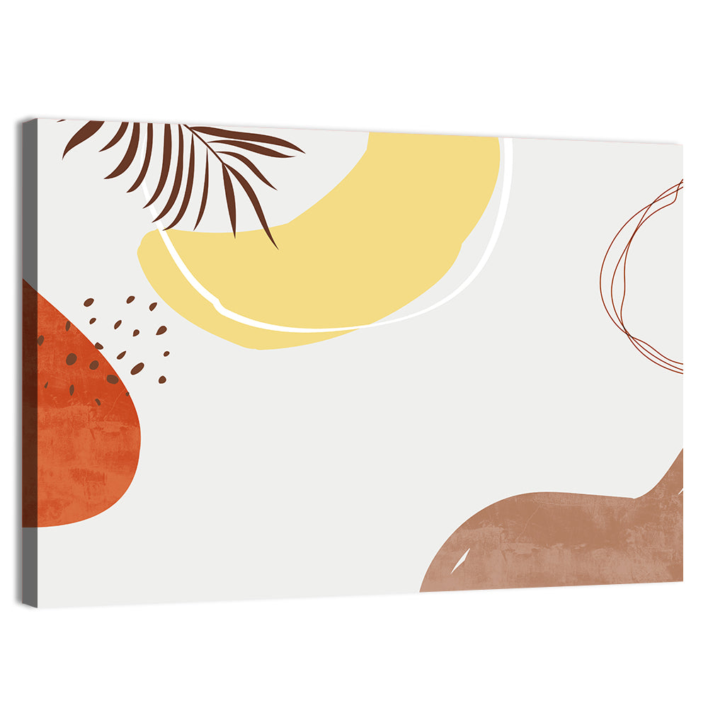 Nordic Palm Leaf Abstract Wall Art, canvas print, landscape