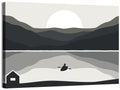 Fisherman at Mountain Lake Wall Art