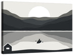 Fisherman at Mountain Lake Wall Art