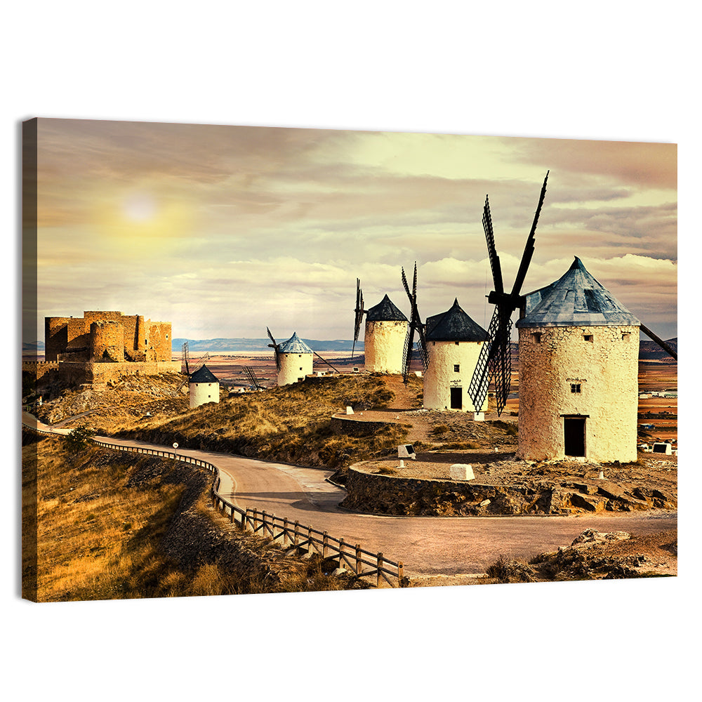 Windmills of Consuegra, Spain Wall Art, canvas print, landscape