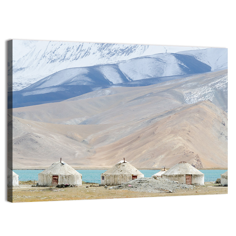 Karakul Lake Yurts with Snow Peaks Wall Art
