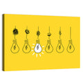 Lightbulb Progression from Complexity to Clarity Wall Art