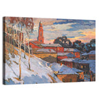 Winter Cityscape at Sunset Wall Art