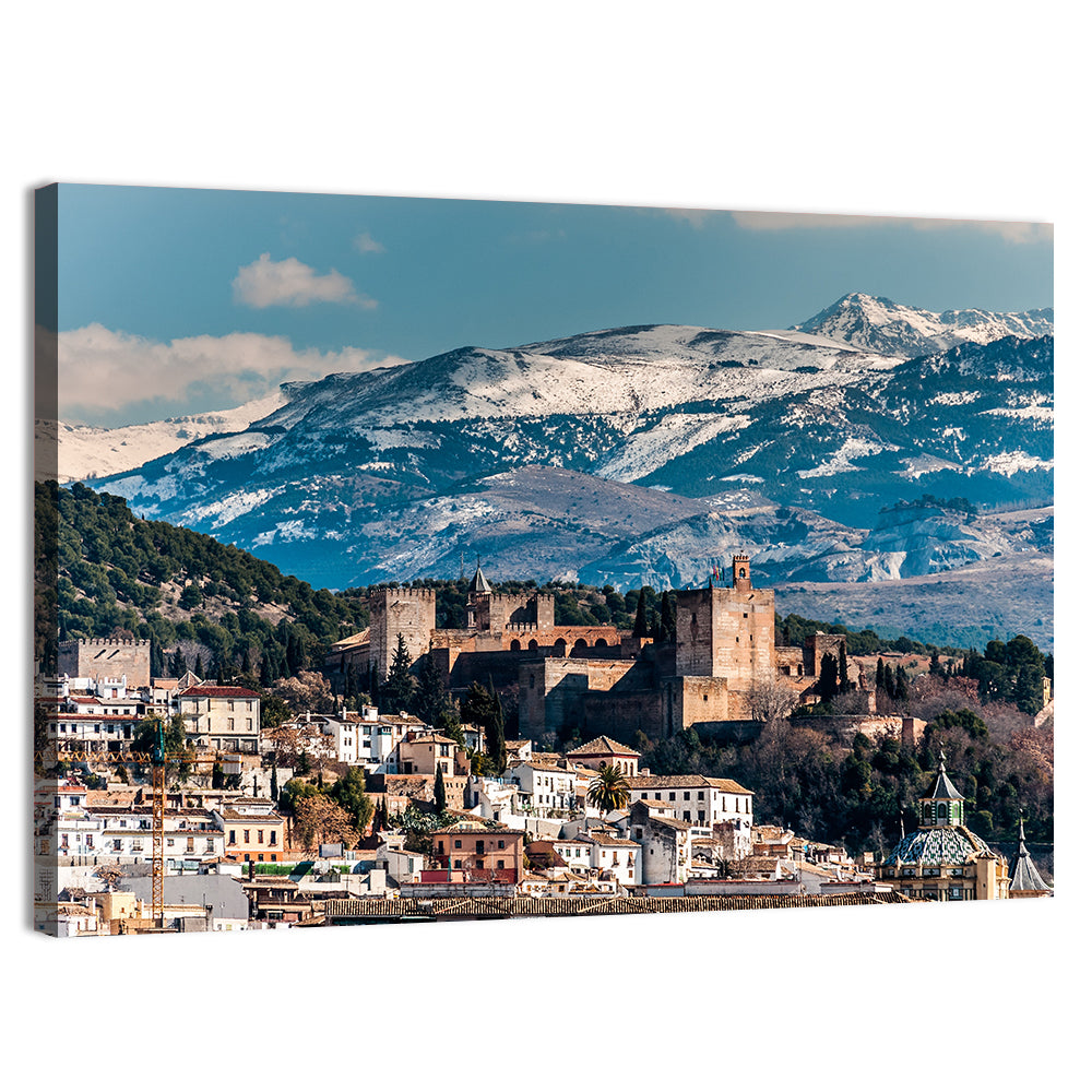 Alhambra City View Wall Art, canvas print, landscape