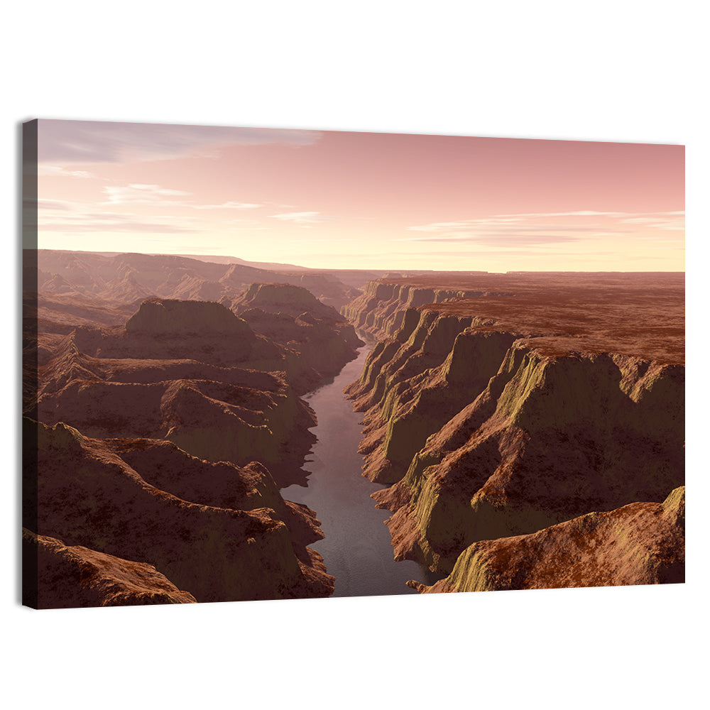 Death Canyon Aerial View Wall Art