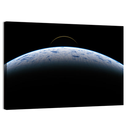 Earth & Moon From Space Wall Art