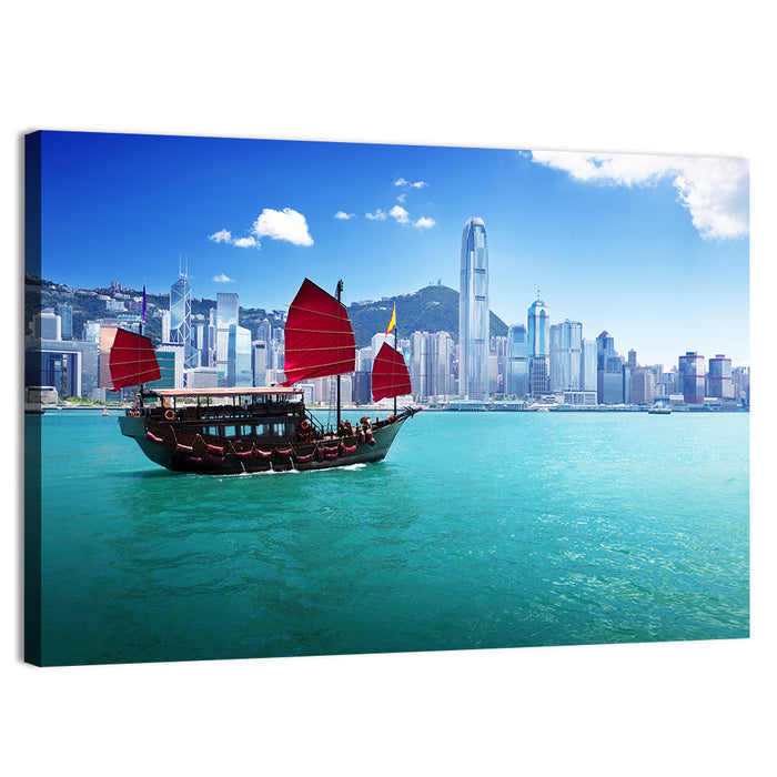 Victoria Harbour, Hong Kong Wall Art as a canvas print