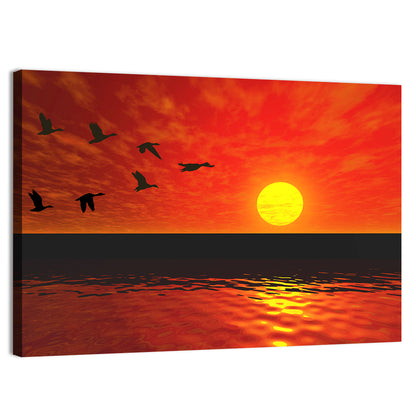 Flying Ducks Wall Art