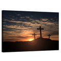 Three Crosses at Golden Sunset Wall Art