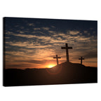 Three Crosses at Golden Sunset Wall Art