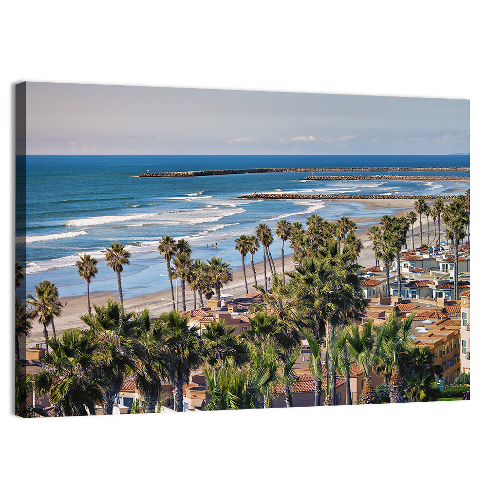 Oceanside Shoreline California Wall Art, canvas print, landscape