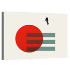Minimalist Astronaut and Red Planet Wall Art
