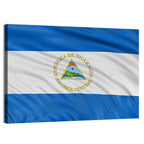Nicaraguan Flag with Emblem Wall Art