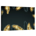 Golden Tropical Palm Leaves Wall Art