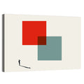 Silhouette with Overlapping Squares Wall Art
