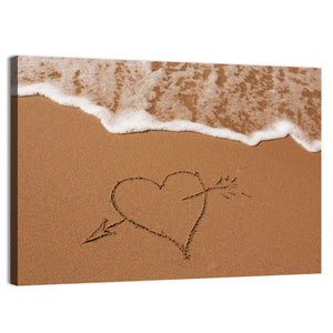 Heart On The Sand Wall Art