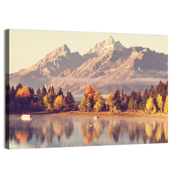 Autumn Morning at Grand Teton Wall Art as a canvas print