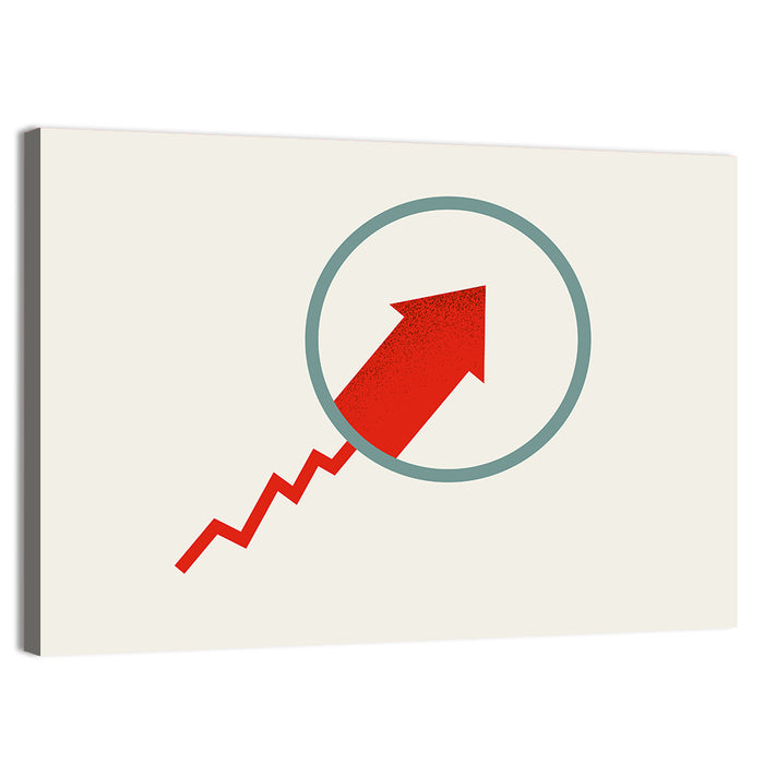 Market Growth Arrow Wall Art as a canvas print