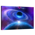 Starburst Over Ringed Planet Wall Art