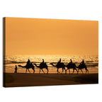 Camel Caravan at Sunset Wall Art