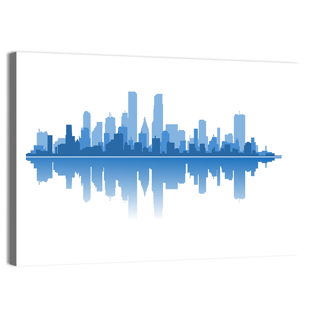 Modern City Silhouette Wall Art, canvas print, landscape