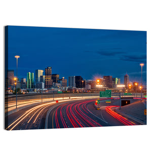 Denver Skyline At Dusk Wall Art