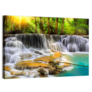 Erawan Waterfall In Kanchanaburi Province Wall Art