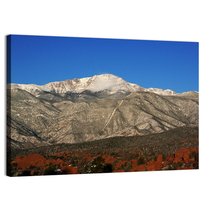 Pikes Peak Mountain Range Wall Art as a canvas print