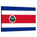 Costa Rica Flag with Coat of Arms Wall Art