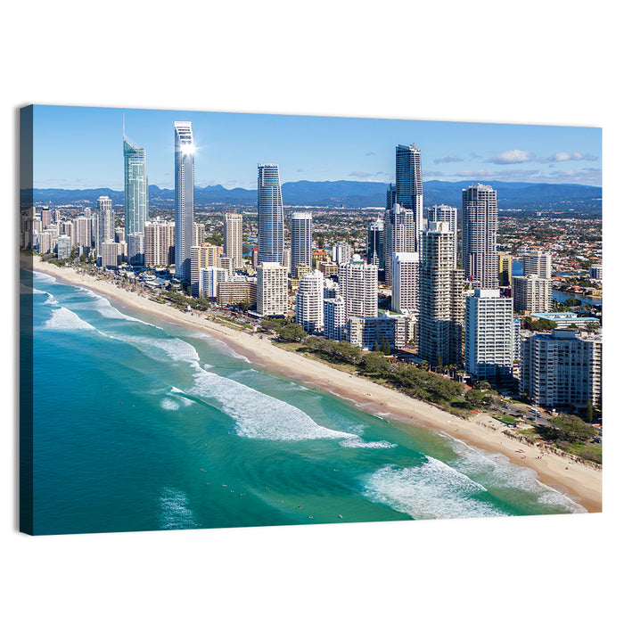 Surfers Paradise Skyline, Gold Coast Wall Art as a canvas print