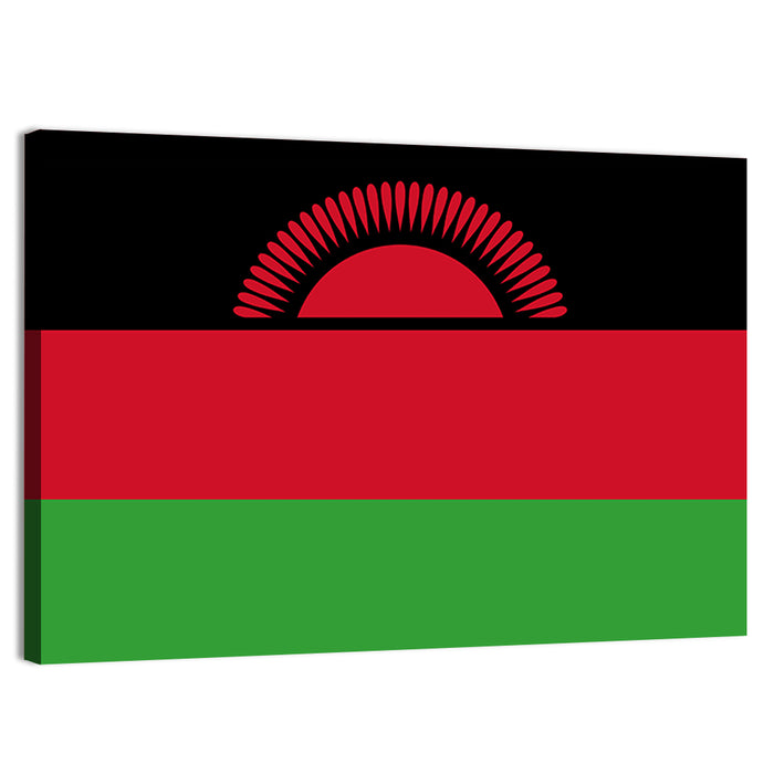 Malawi National Flag Wall Art as a canvas print