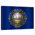 New Hampshire Flag with Ship Emblem Wall Art