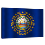 New Hampshire Flag with Ship Emblem Wall Art